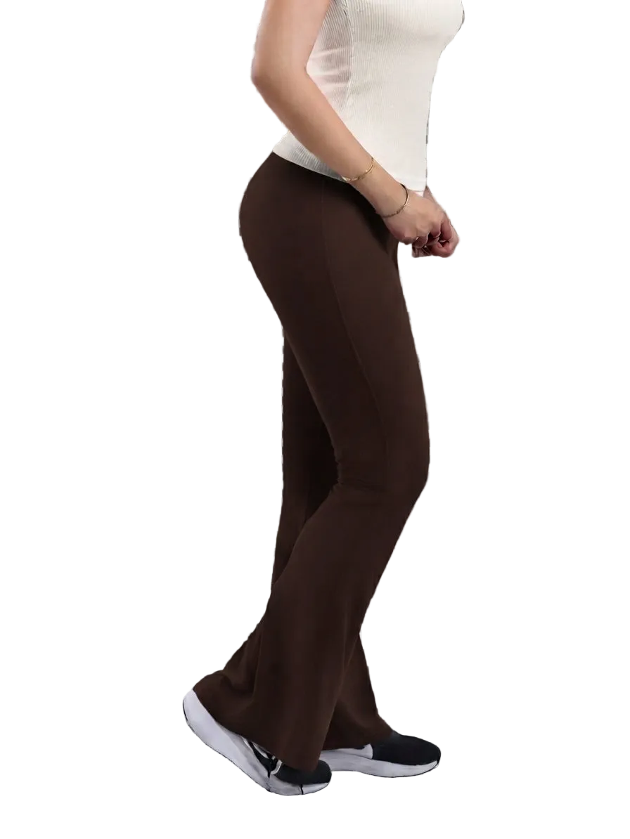 flare pants — Brown-3