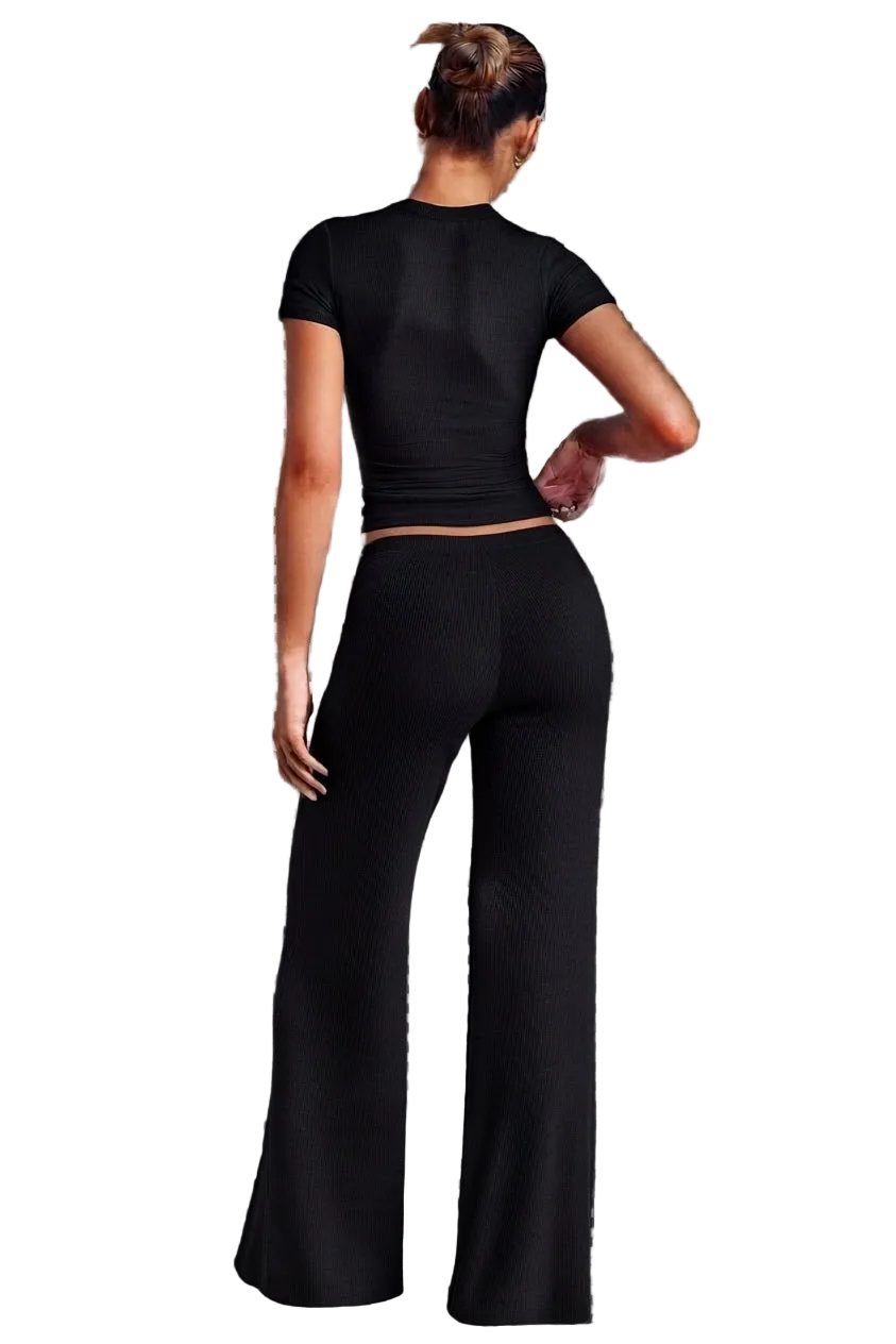 flare pants — Black-2