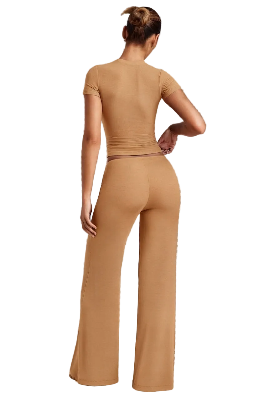 flare pants — Soft Caramel-2