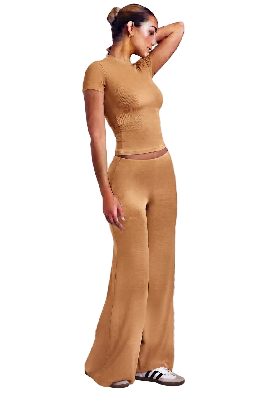 flare pants — Soft Caramel