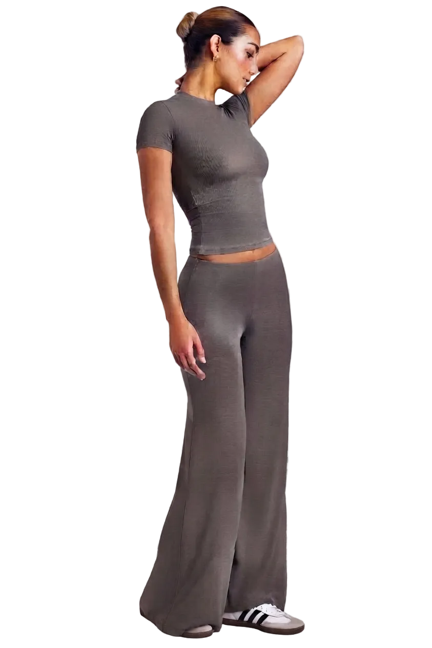 flare pants — Gray
