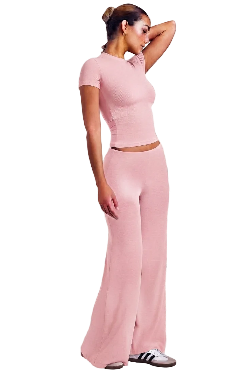 flare pants — Baby Pink