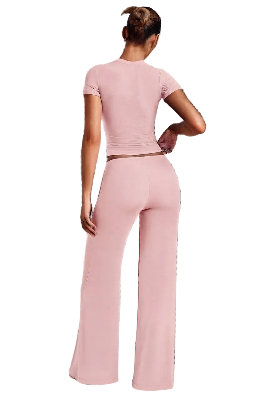 flare pants — Baby Pink-2