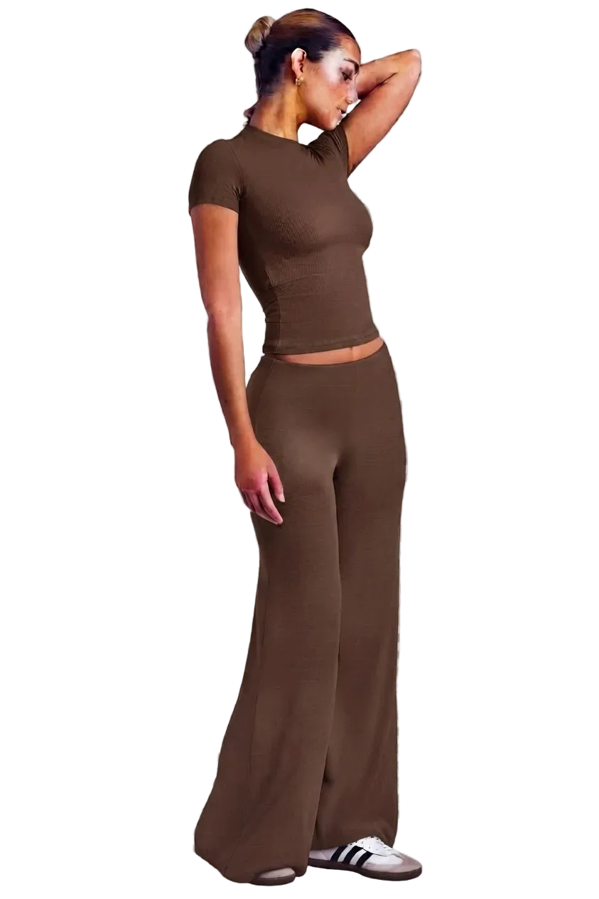 flare pants — Brown