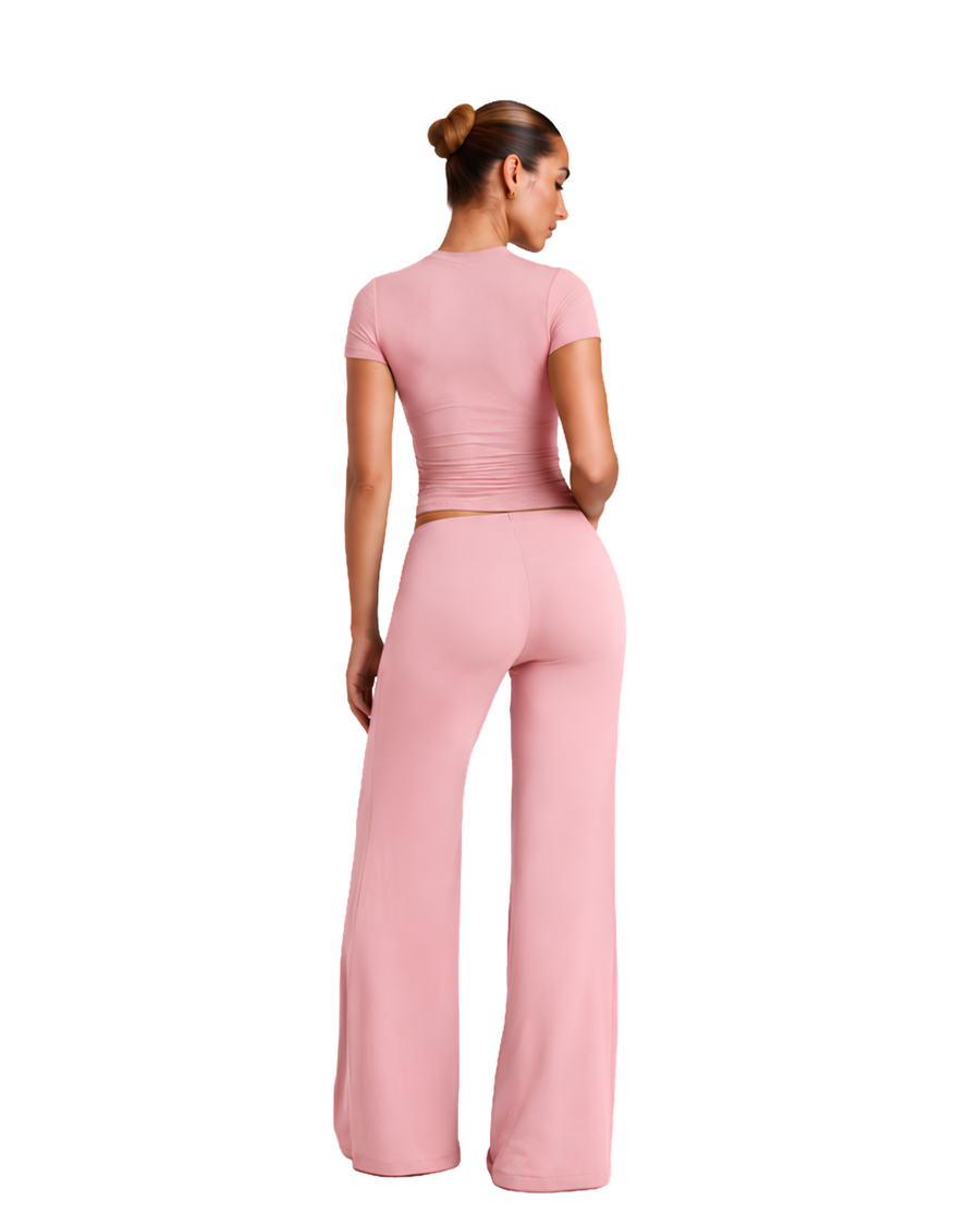 Cotton Flare Pants-Black — Cotton Flare Pants-Black